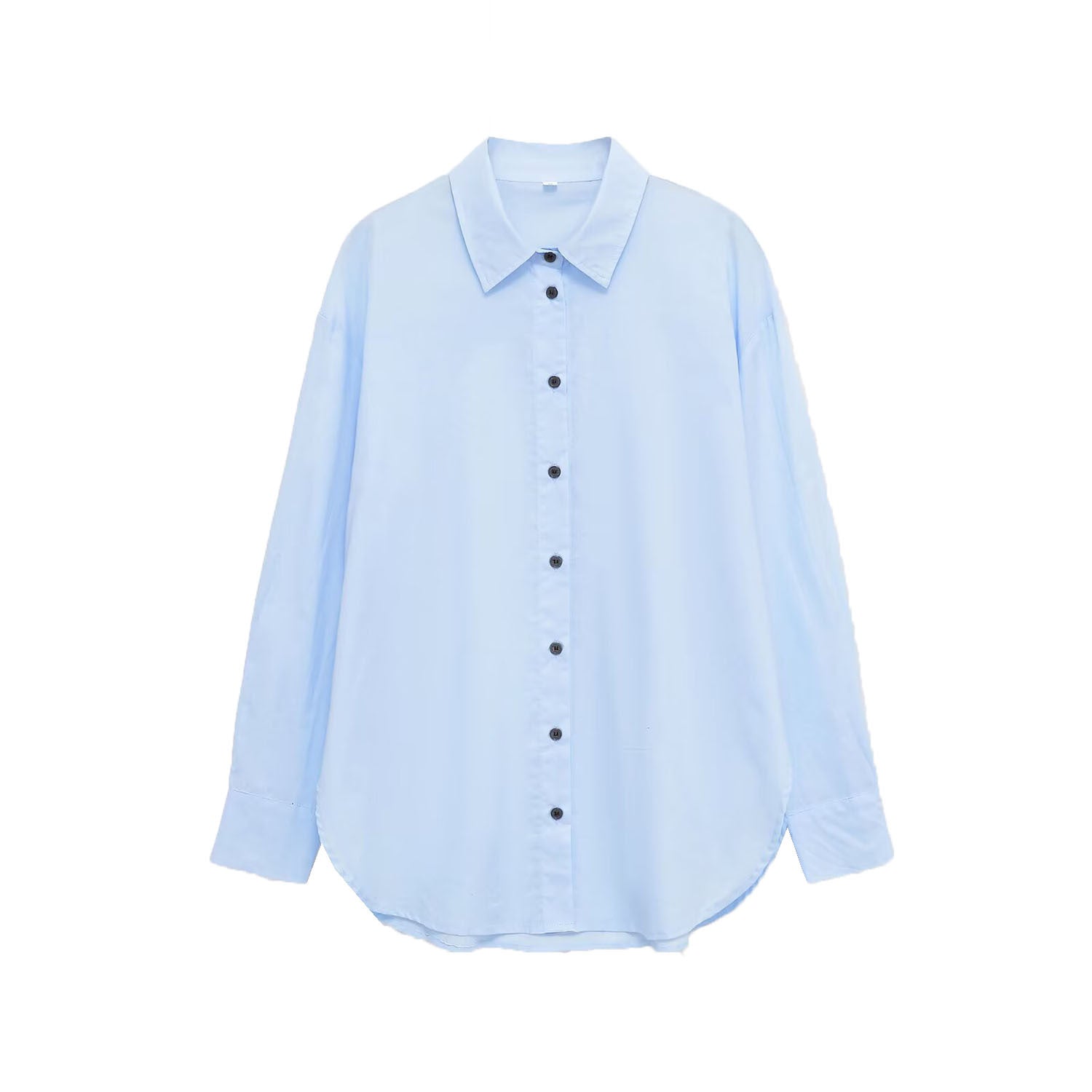 Vera | Button Down Shirt Light Blue Long Sleeve Oversized