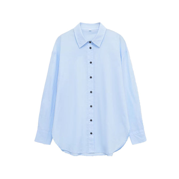 Vera | Button Down Shirt Light Blue Long Sleeve Oversized