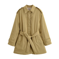 Vera | Trench Coat Camel Belted Collared Long Sleeve