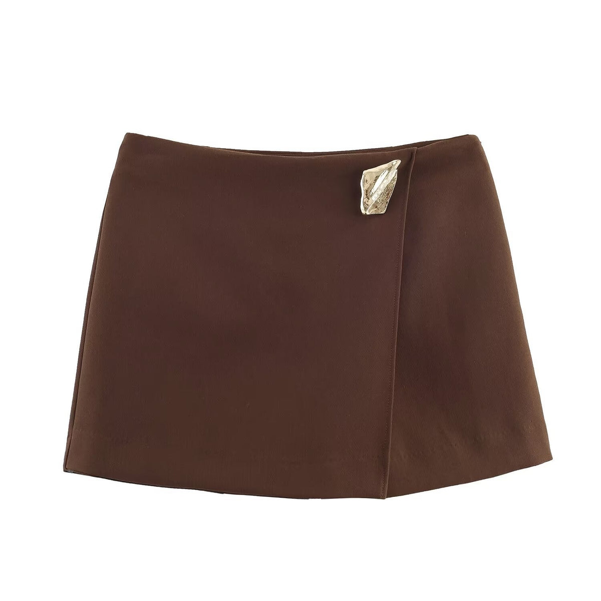 Neve | Wrap Shorts Cream Gold Accent Detail