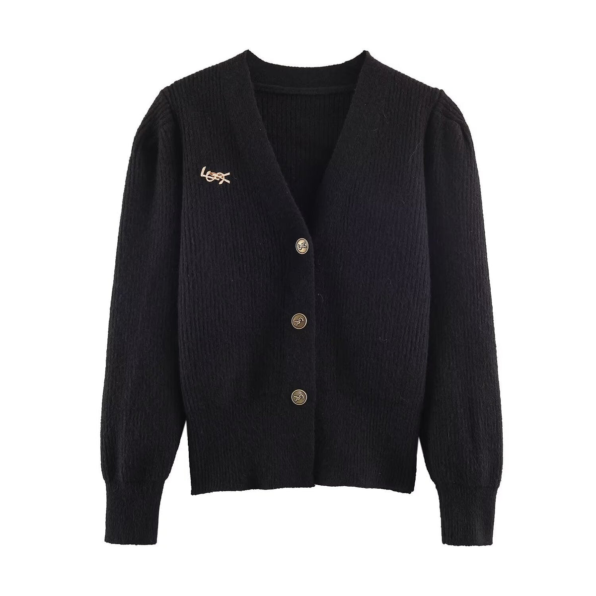 Vera | Ribbed Knit Cardigan Cream Button Front Sweater