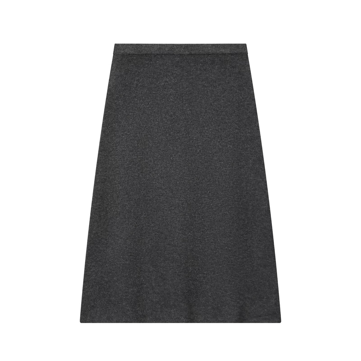 Alma | Knit Set Gray Wrap Belted Top Midi Skirt