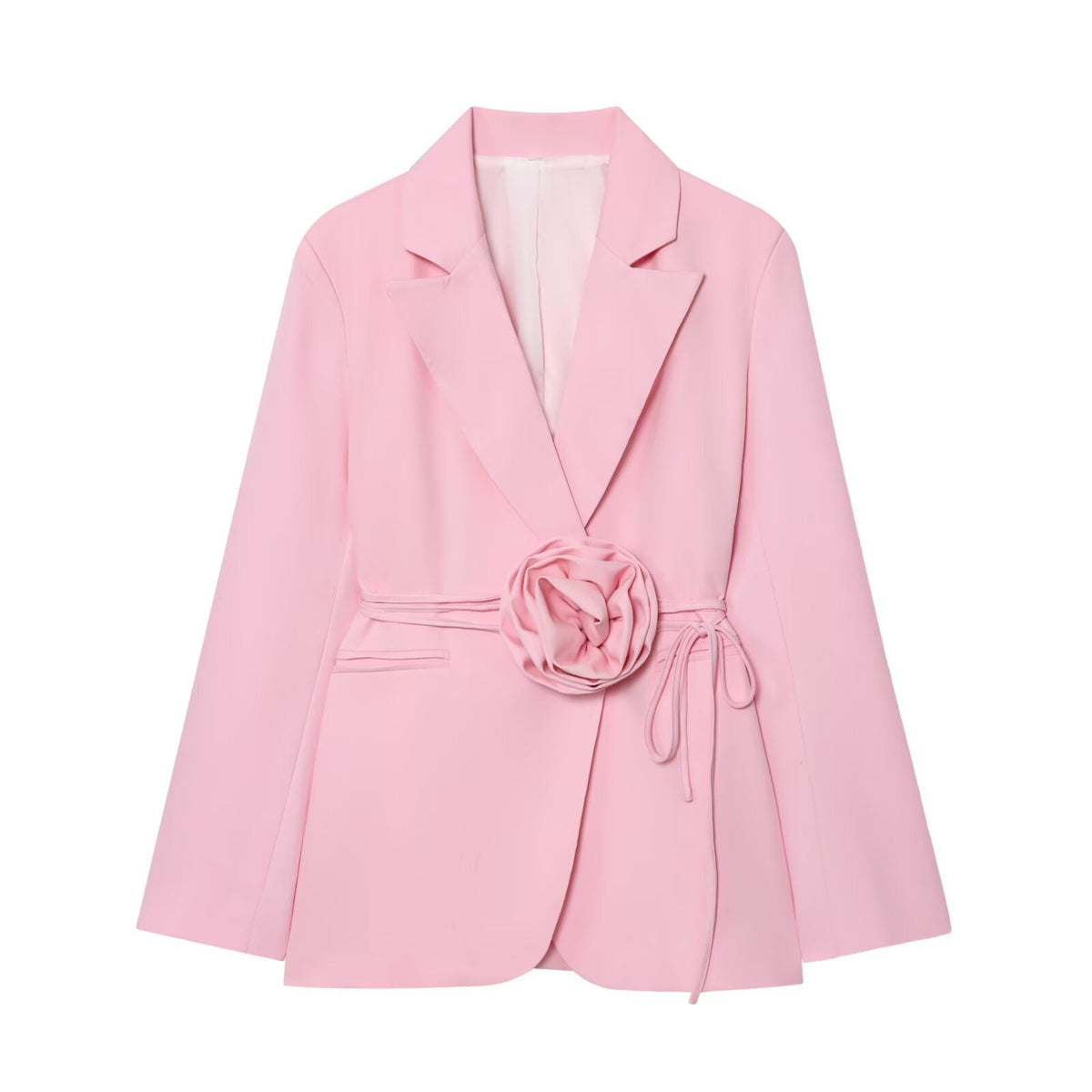 Vera | Belted Womens Blazer Light Blue Tailored