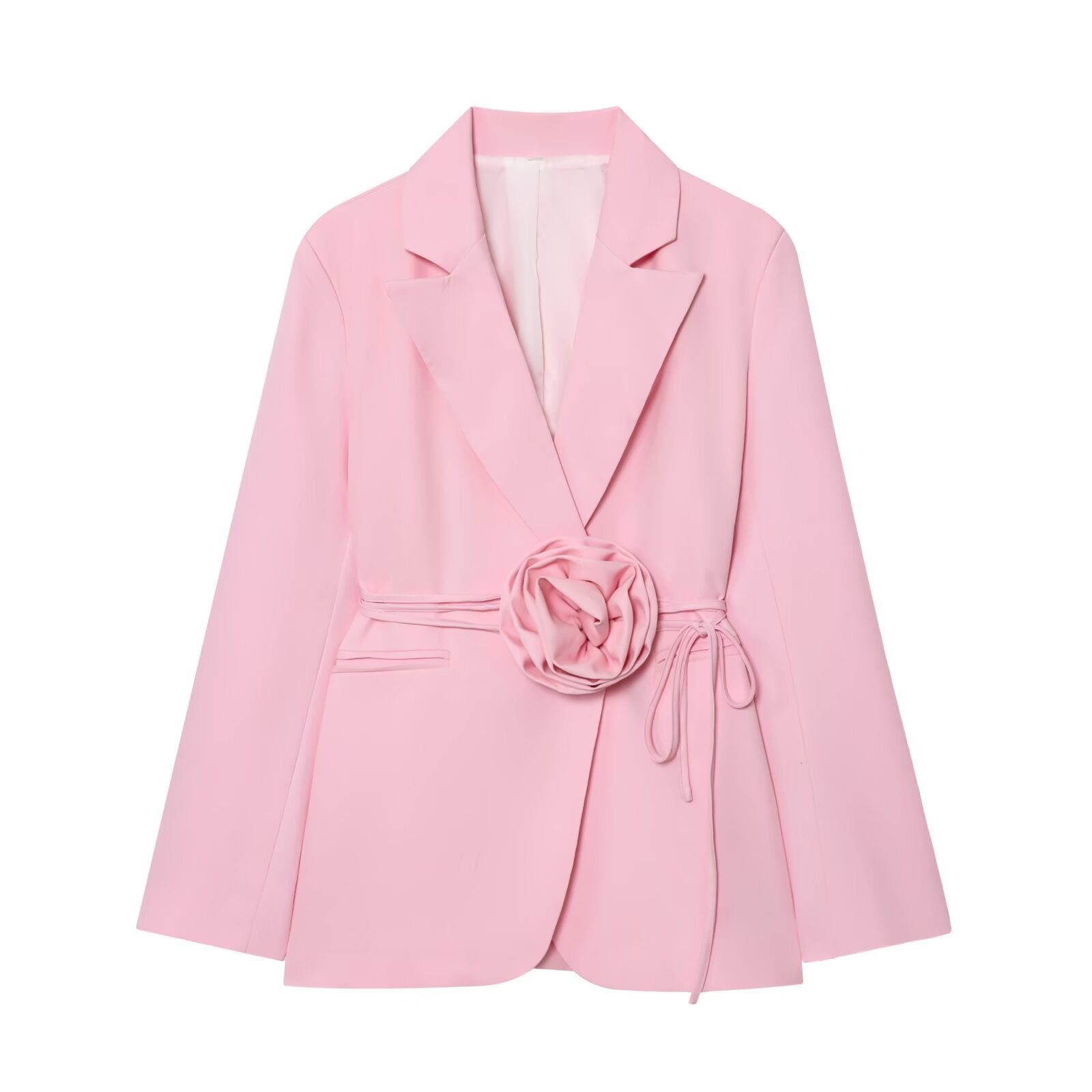 Vera | Belted Womens Blazer Light Blue Tailored