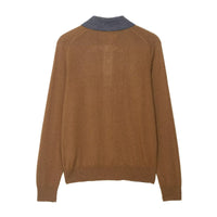 Vera | Argyle Sweater Brown Collared Knit Polo Gray