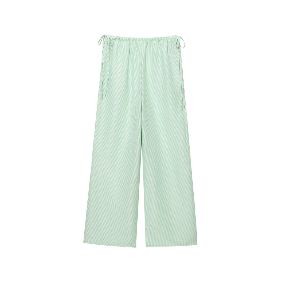 Neve | Wide Leg Pants Sage Green Drawstring