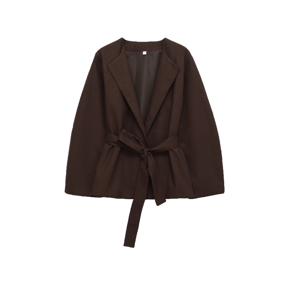 Rue | Casual Belted Blazer Brown Relaxed Fit