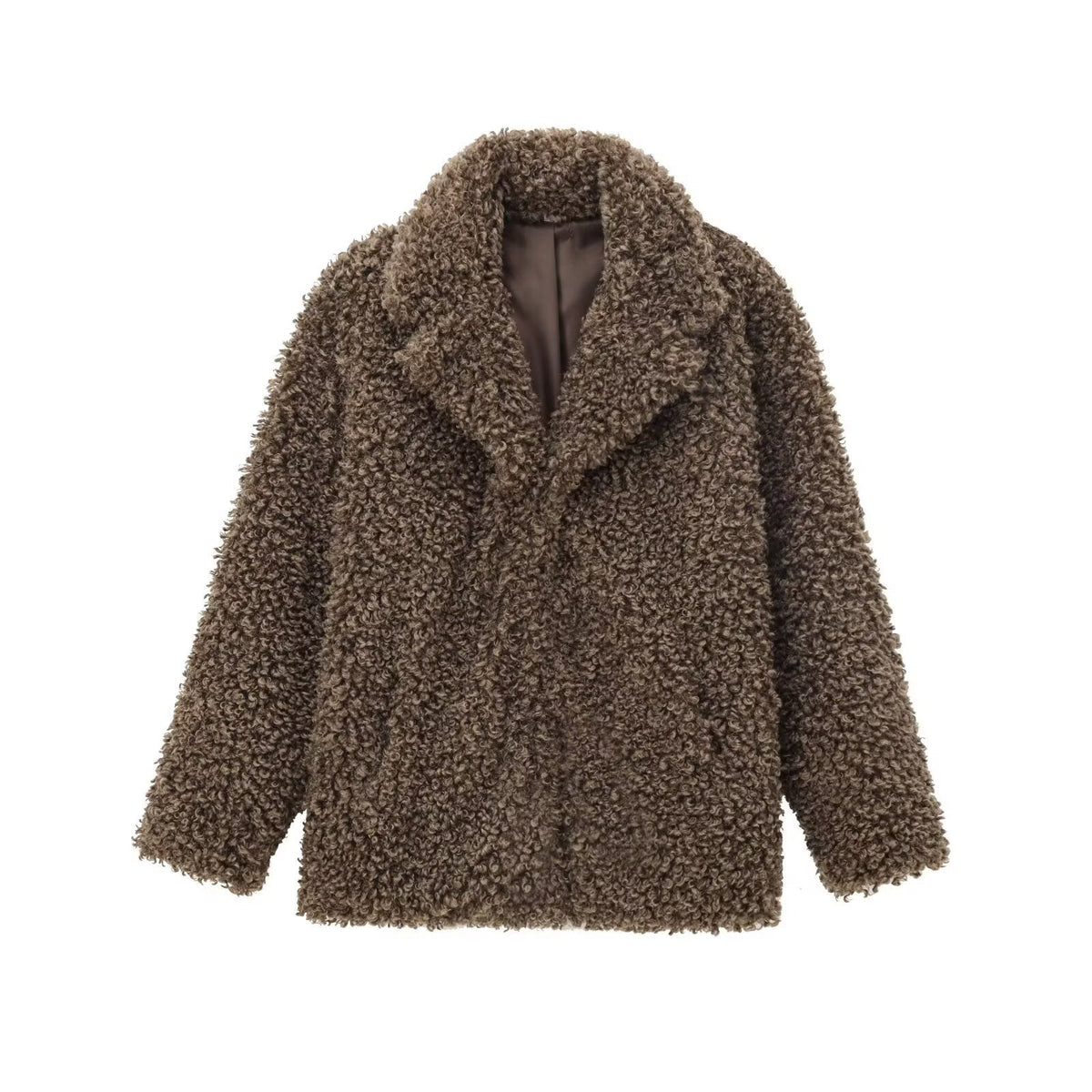 Vera | Oversized Sherpa Teddy Coat Brown