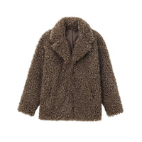 Vera | Oversized Sherpa Teddy Coat Brown