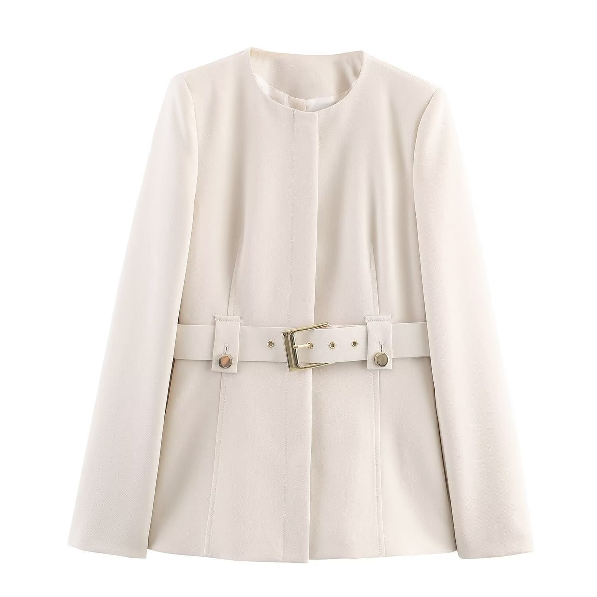 Edie | Belted Utility Jacket Navy Long Sleeve