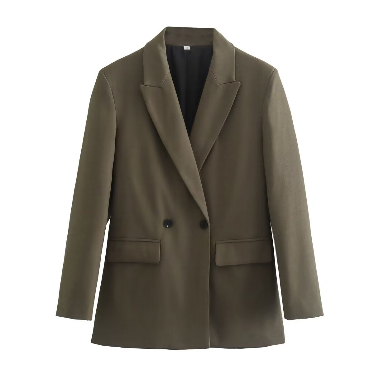 Vera | Casual Double Breasted Blazer Beige Long Sleeve