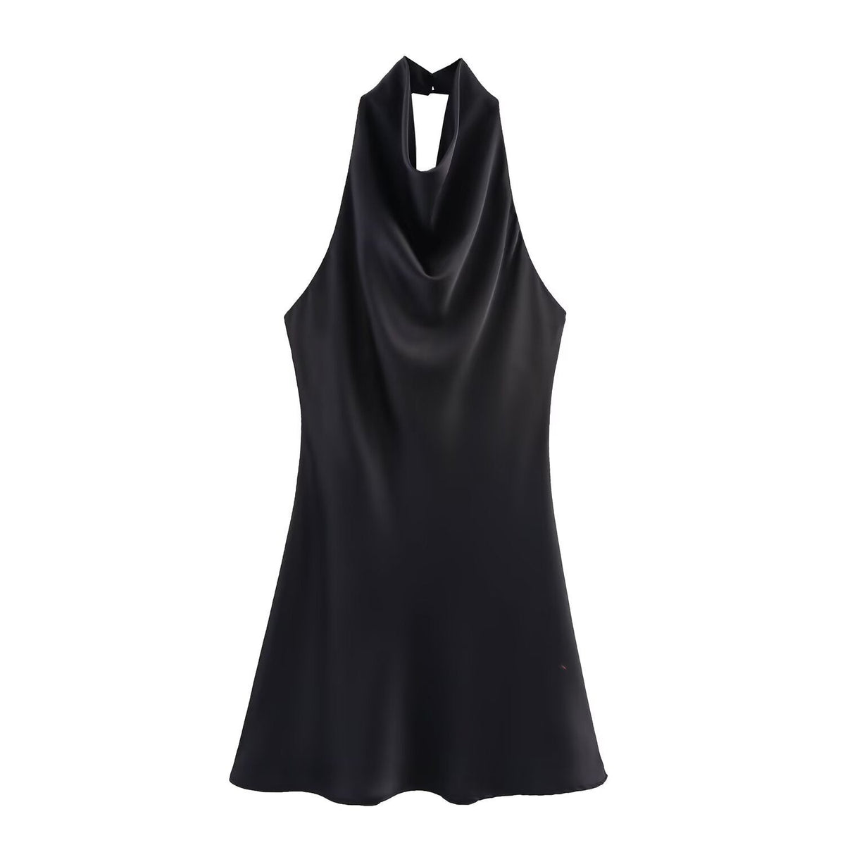Liv | Halter Cowl Neck Mini Dress Red