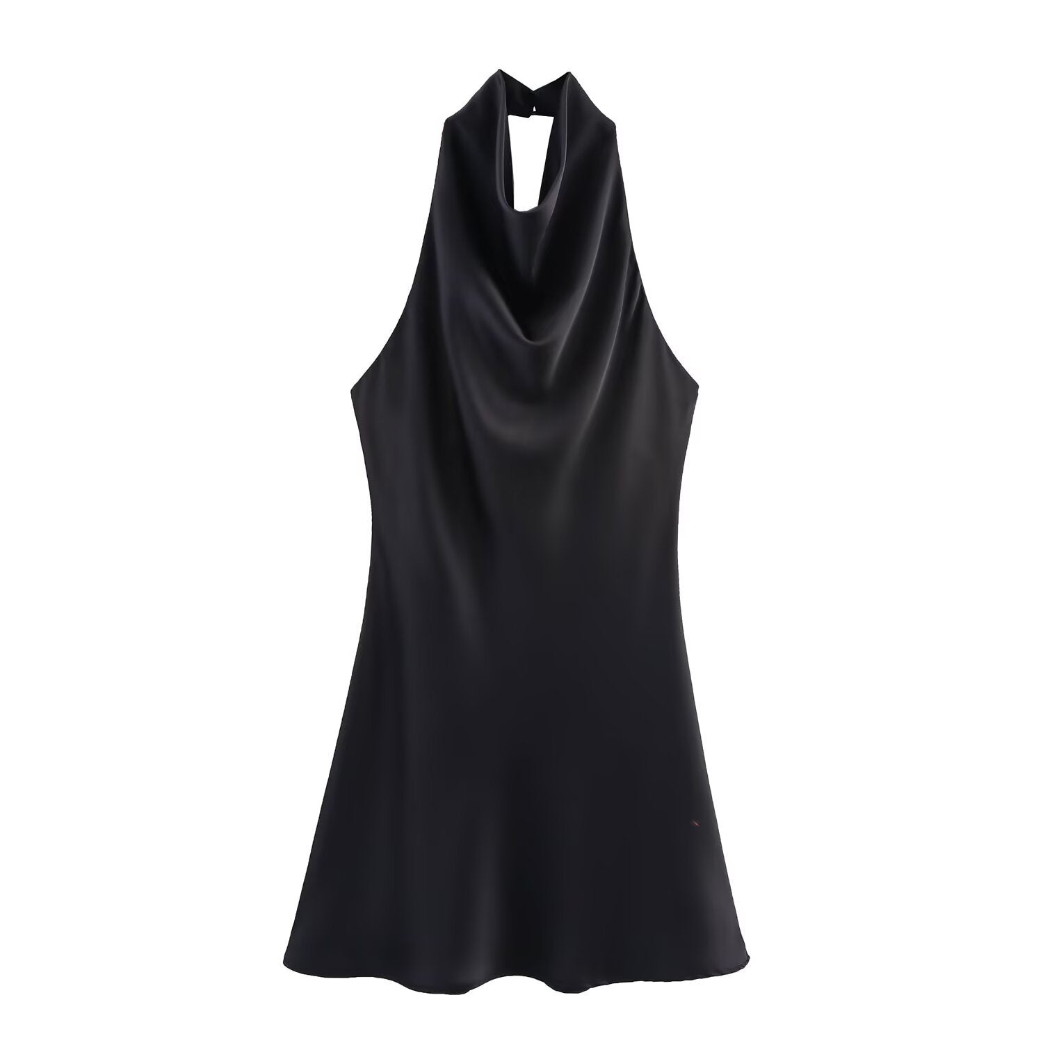 Liv | Halter Cowl Neck Mini Dress Red