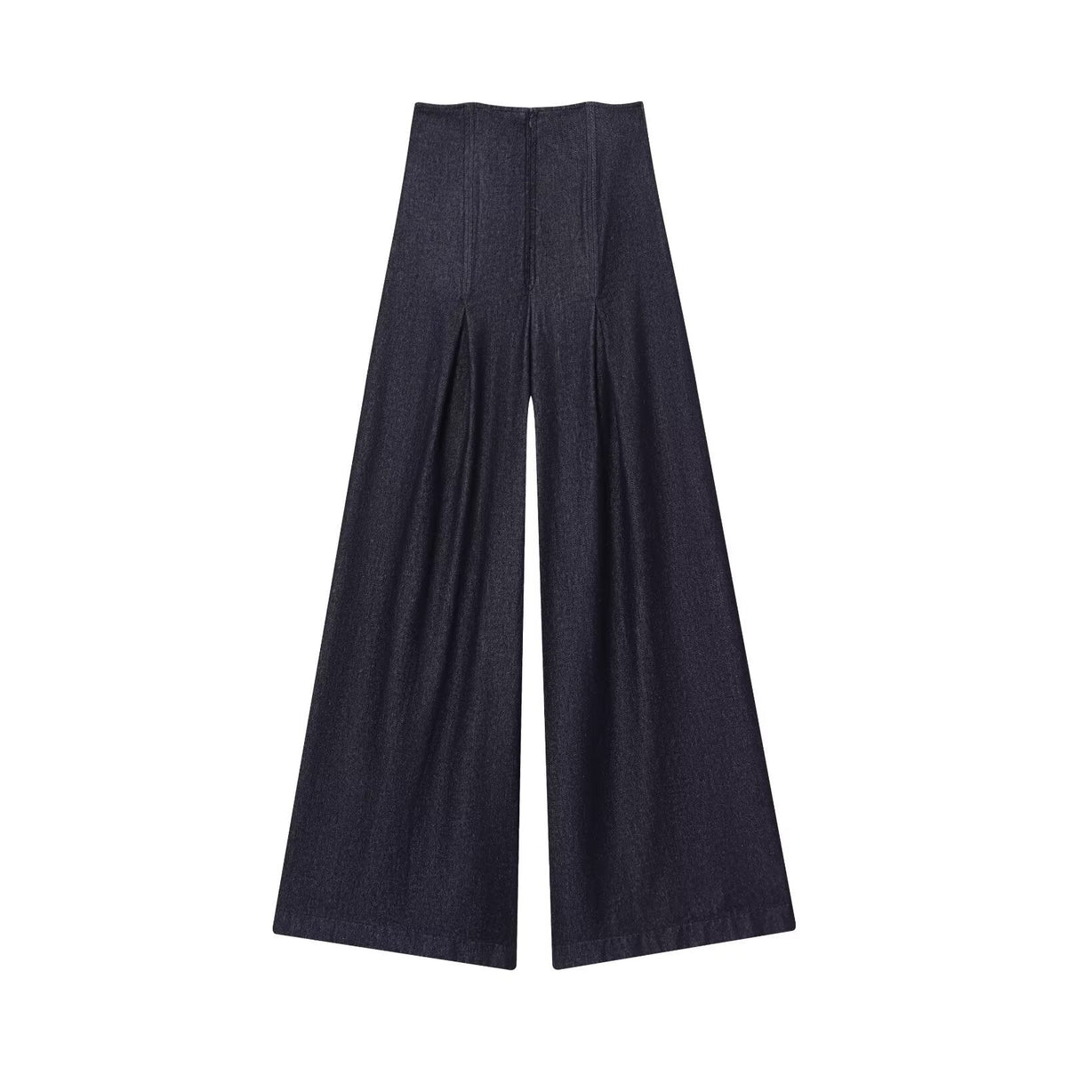 Vera | Pleated Wide Leg Jeans Dark Wash High Waisted