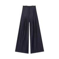 Vera | Pleated Wide Leg Jeans Dark Wash High Waisted