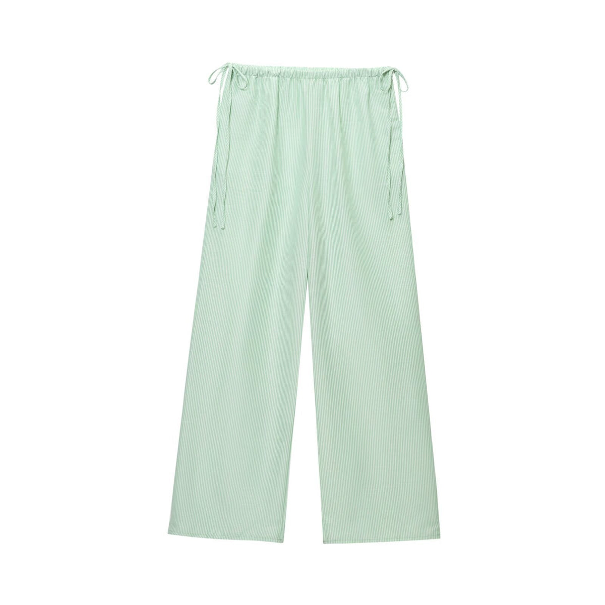Neve | Wide Leg Pants Sage Green Drawstring