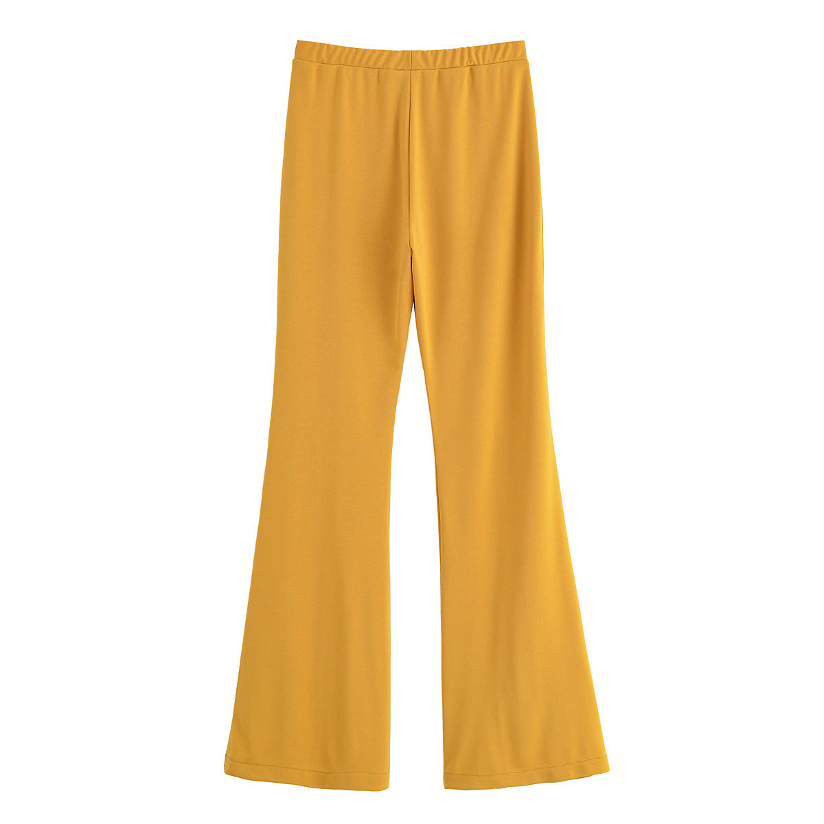 Vera | Flared Pants Yellow Elastic Waist