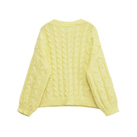 Zara | Cable Knit Sweater Cream Crew Neck