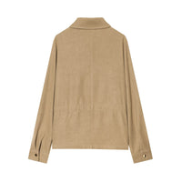 Alma | Linen Utility Jacket Pant Set Beige Wide Leg