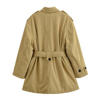 Vera | Trench Coat Camel Belted Collared Long Sleeve
