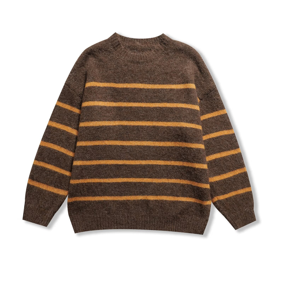 Isla | Striped Knit Sweater Cream Blue Crew Neck