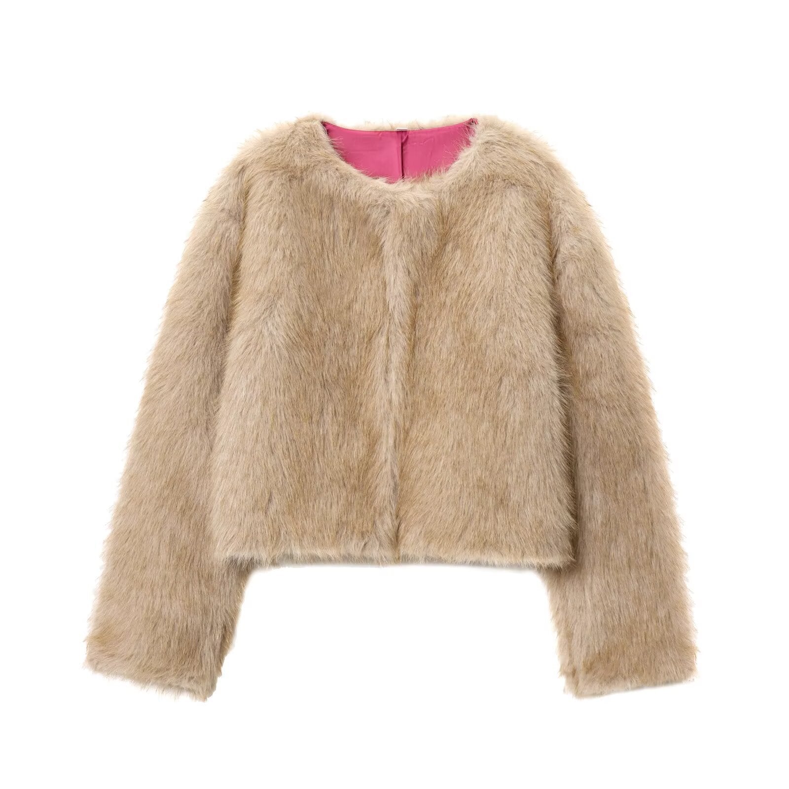 Vera | Faux Fur Jacket Cream Cropped Fluffy