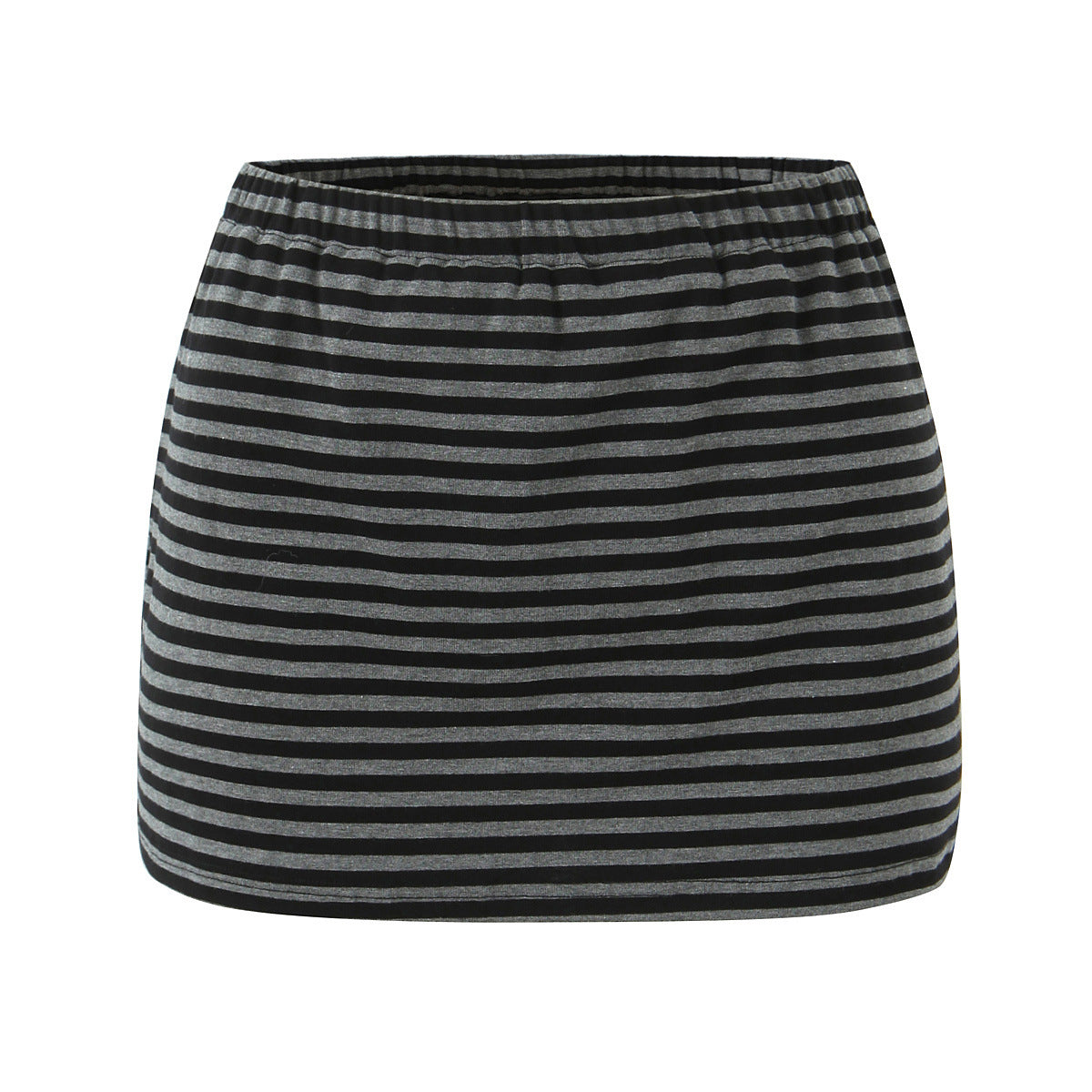Neve | Striped Two Piece Set Gray Black Button Front Short Sleeve