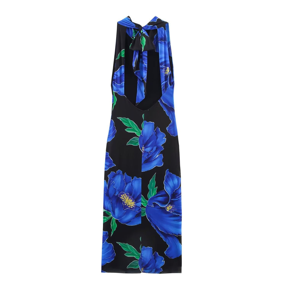 Neve | Floral Maxi Dress Black Blue Green