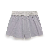 Neve | Striped Drawstring Shorts White Navy