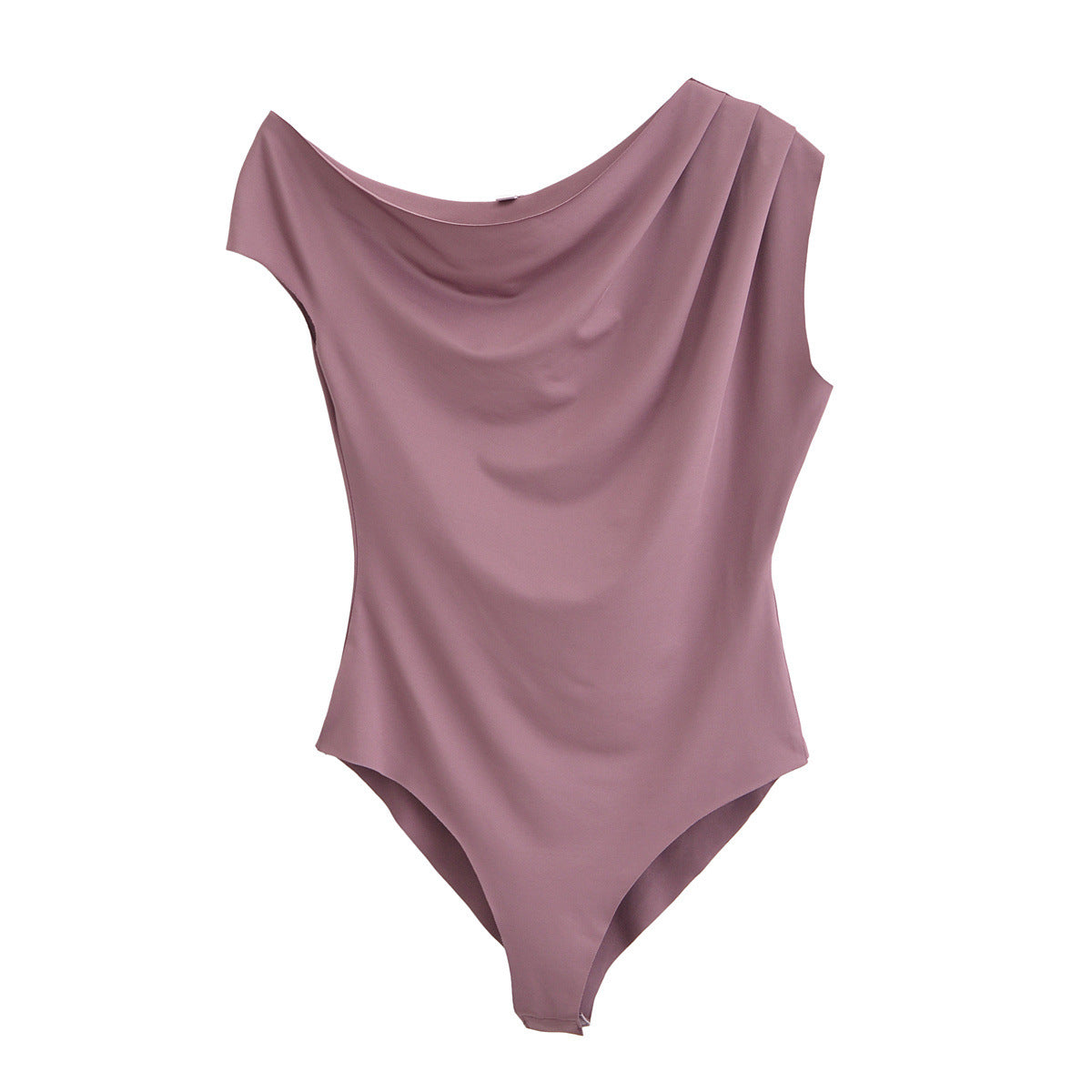 Vera | Cowl Neck Bodysuit Blue Sleeveless