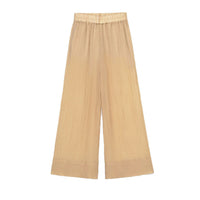 Viola | Wide Leg Palazzo Pants Cream Pleated