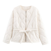 Lorn | Quilted Puffer Jacket Brown Belted