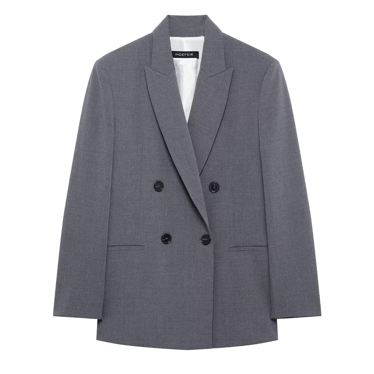 Vera | Double Breasted Womens Blazer Gray Tailored