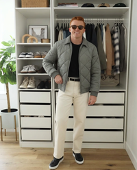 Blake | Quilted Puffer Jacket Gray Zip Up