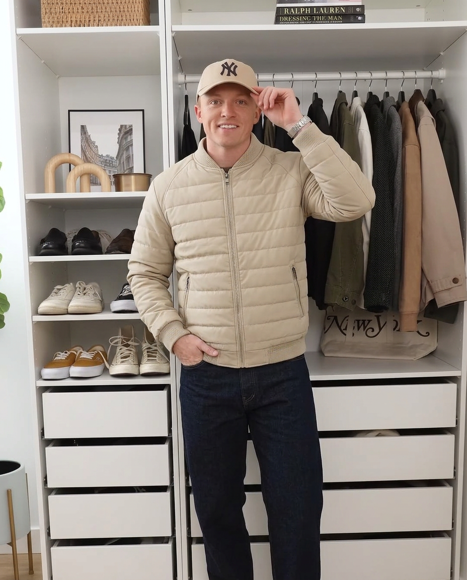 Blake | Quilted Puffer Jacket Cream Long Sleeve