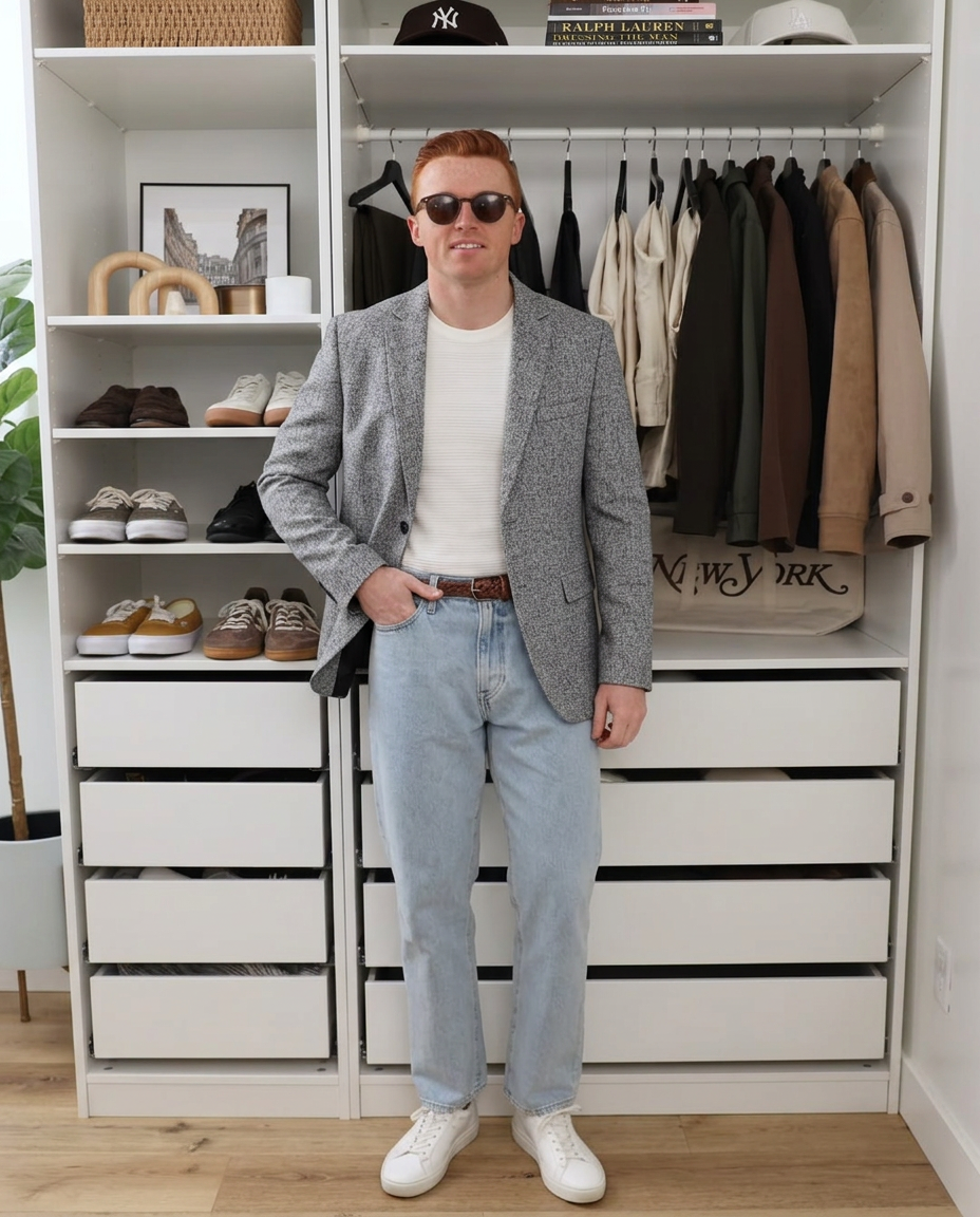 Nico | Casual Blazer Gray Wool Blend Two Button