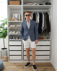 Rex | Smart Casual Tailored Blazer Gray Ribbed Knit