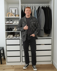 Cliff | Check Blazer Gray Black Geometric Pattern
