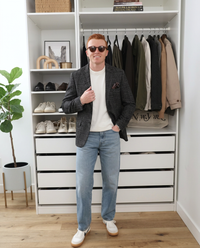 Voss | Casual Blazer Charcoal Tweed Single Breasted