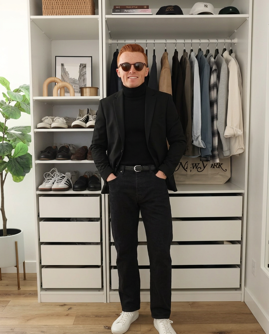 Blake | Casual Blazer Black Single Breasted