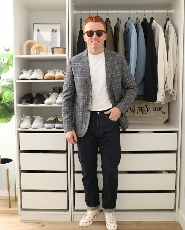 Blake | Check Blazer Gray Navy