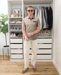 Luca | Textured Polo Shirt Cream Chest Pocket
