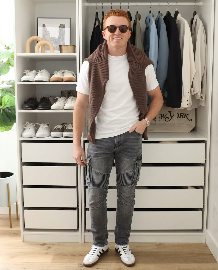 Max | Carpenter Cargo Jeans Gray Tapered