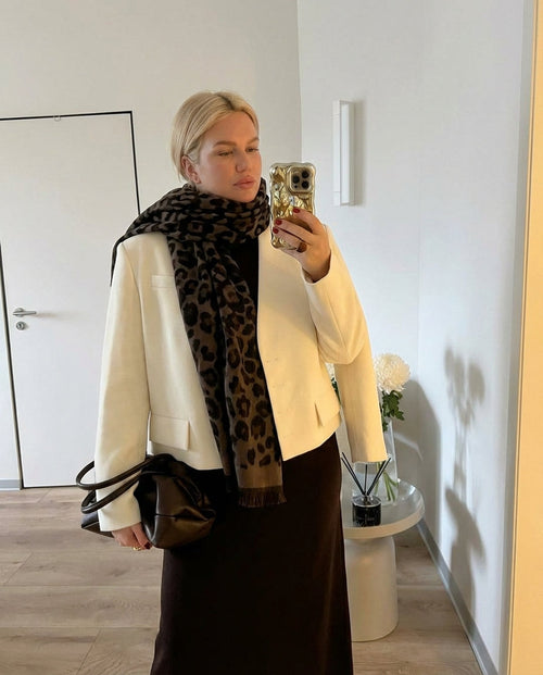 Arlo | Cropped Blazer Cream V Neck Tailored