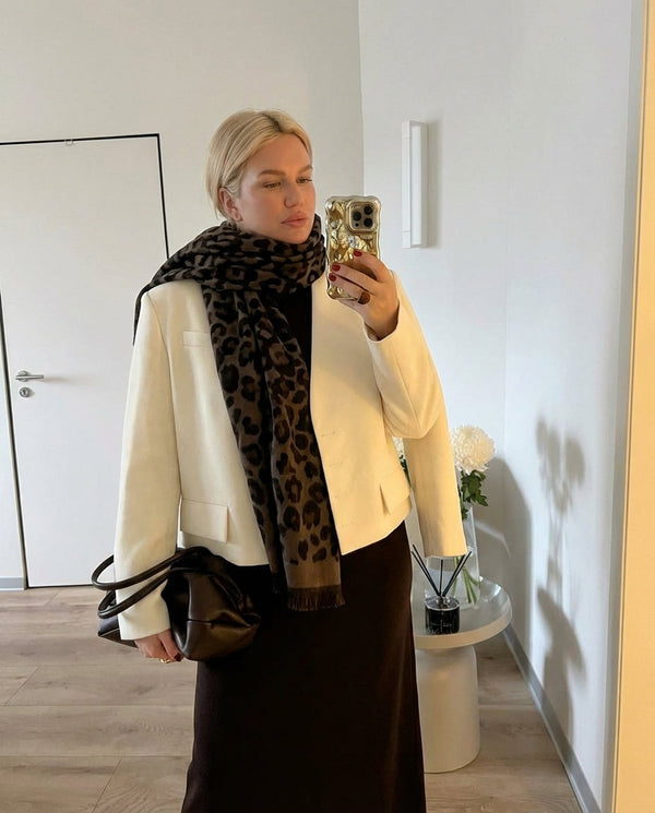 Arlo | Cropped Blazer Cream V Neck Tailored