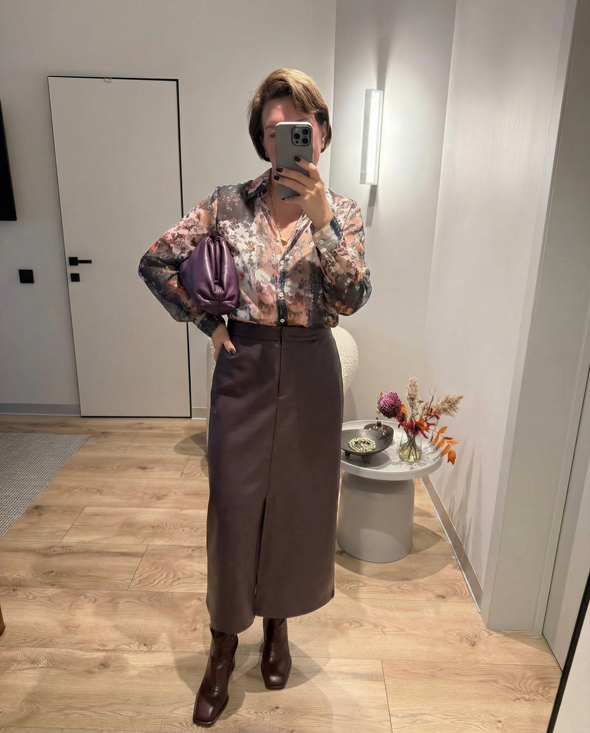 Demi | Floral Button Down Shirt Cream Long Sleeve