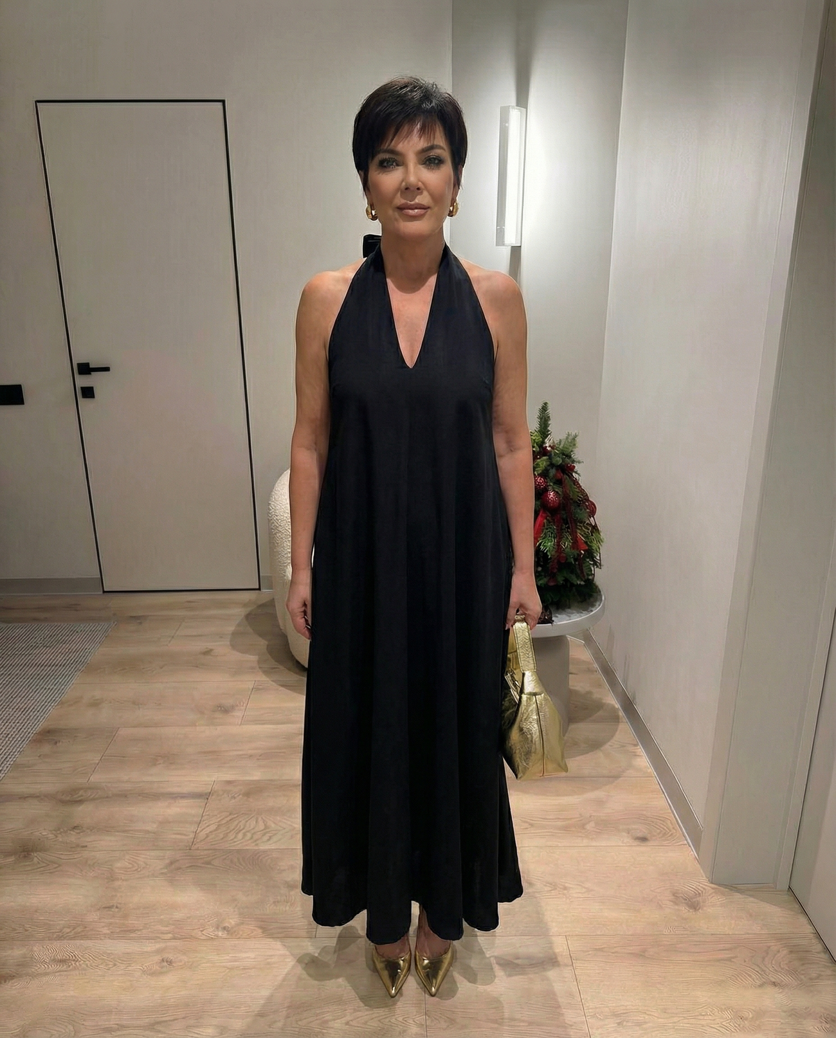 Vera | Halter Maxi Dress Black Backless