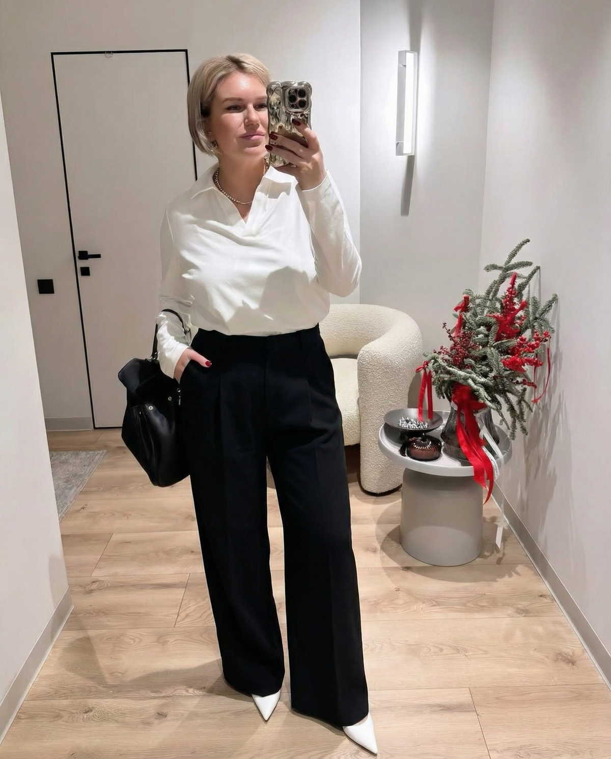 Vera | Wide Leg Pants Black Tailored