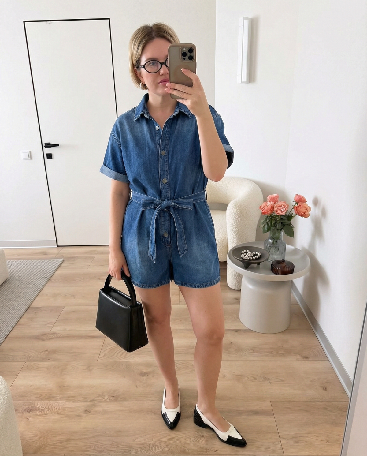 Liv | Denim Shirt Dress Light Blue Belted Short Sleeve