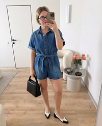 Liv | Denim Shirt Dress Light Blue Belted Short Sleeve